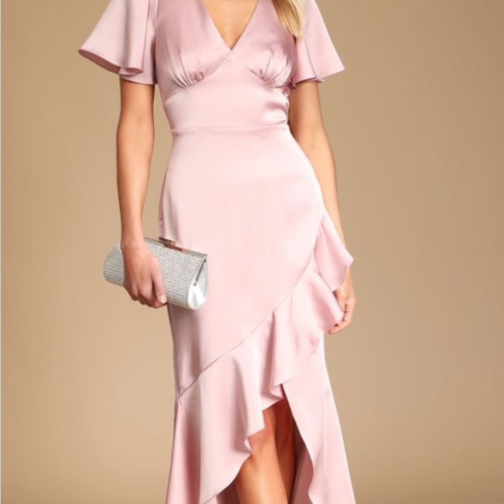 Lulu long pink dress. Size XS